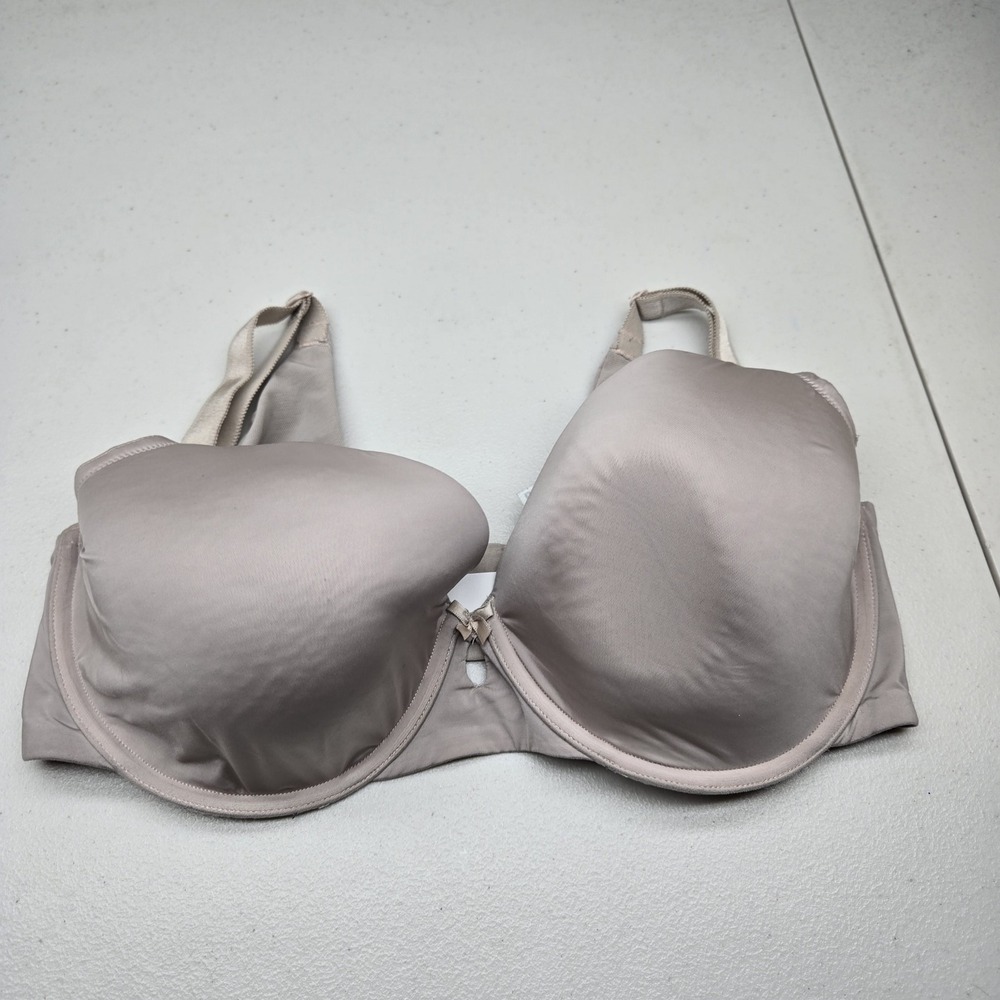 Torrid Curve Women Bra 36DD Taupe T Shirt Underwired Strap